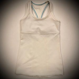 Ivivva White Tank Top with Built-In Sports Bra